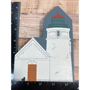 1994 The Cats Meow West Coast Lighthouse Series Collectors Wood Shelf Sitter Dec